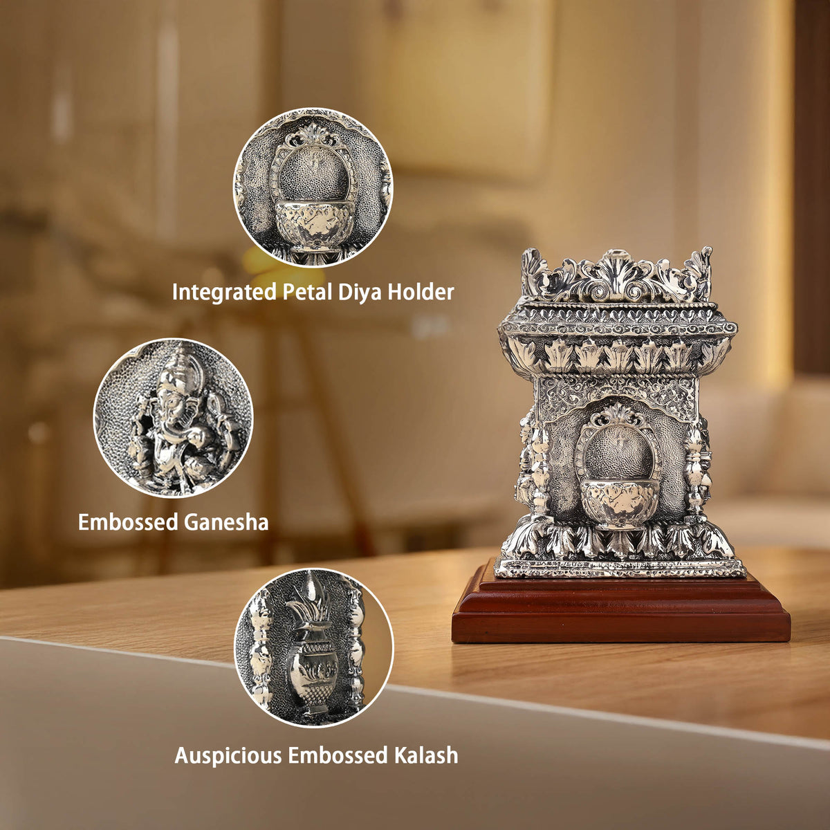 999 Silver Plated Tulsi Pot