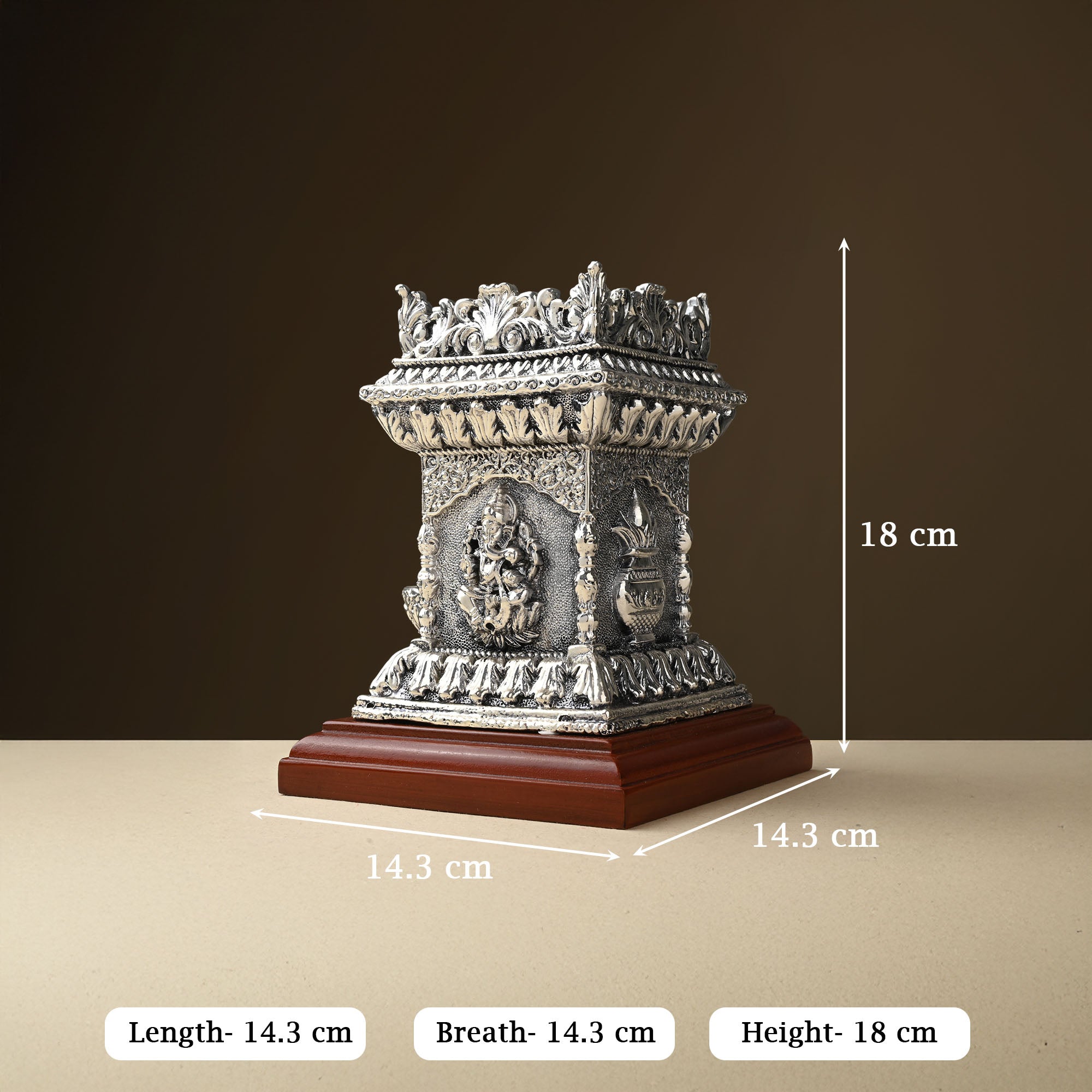 999 Silver Plated Tulsi Pot