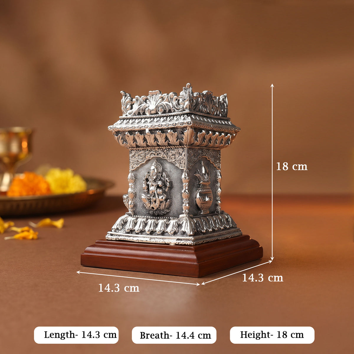 999 Silver Plated Tulsi Pot
