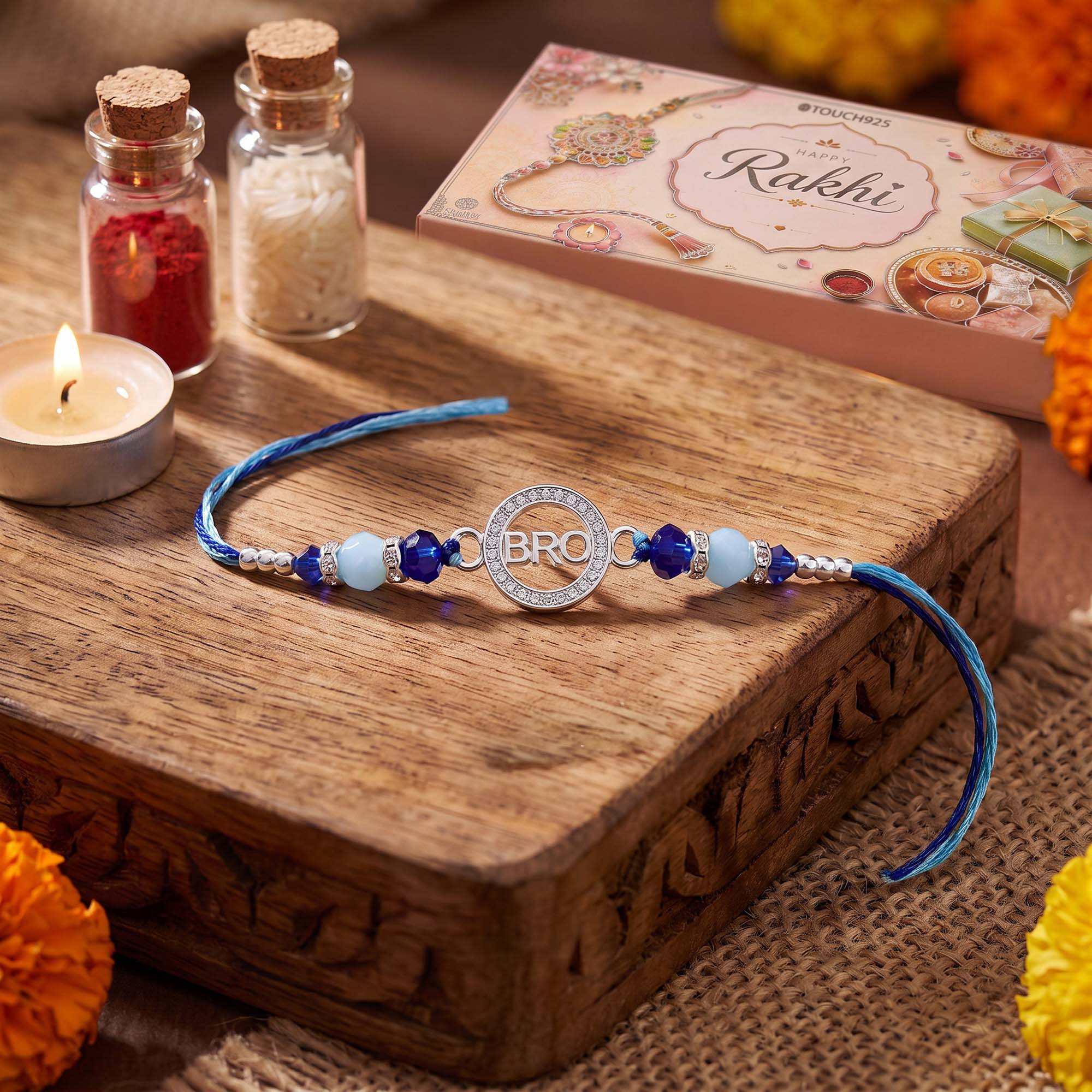 BRO Beaded Rakhi Gift Box