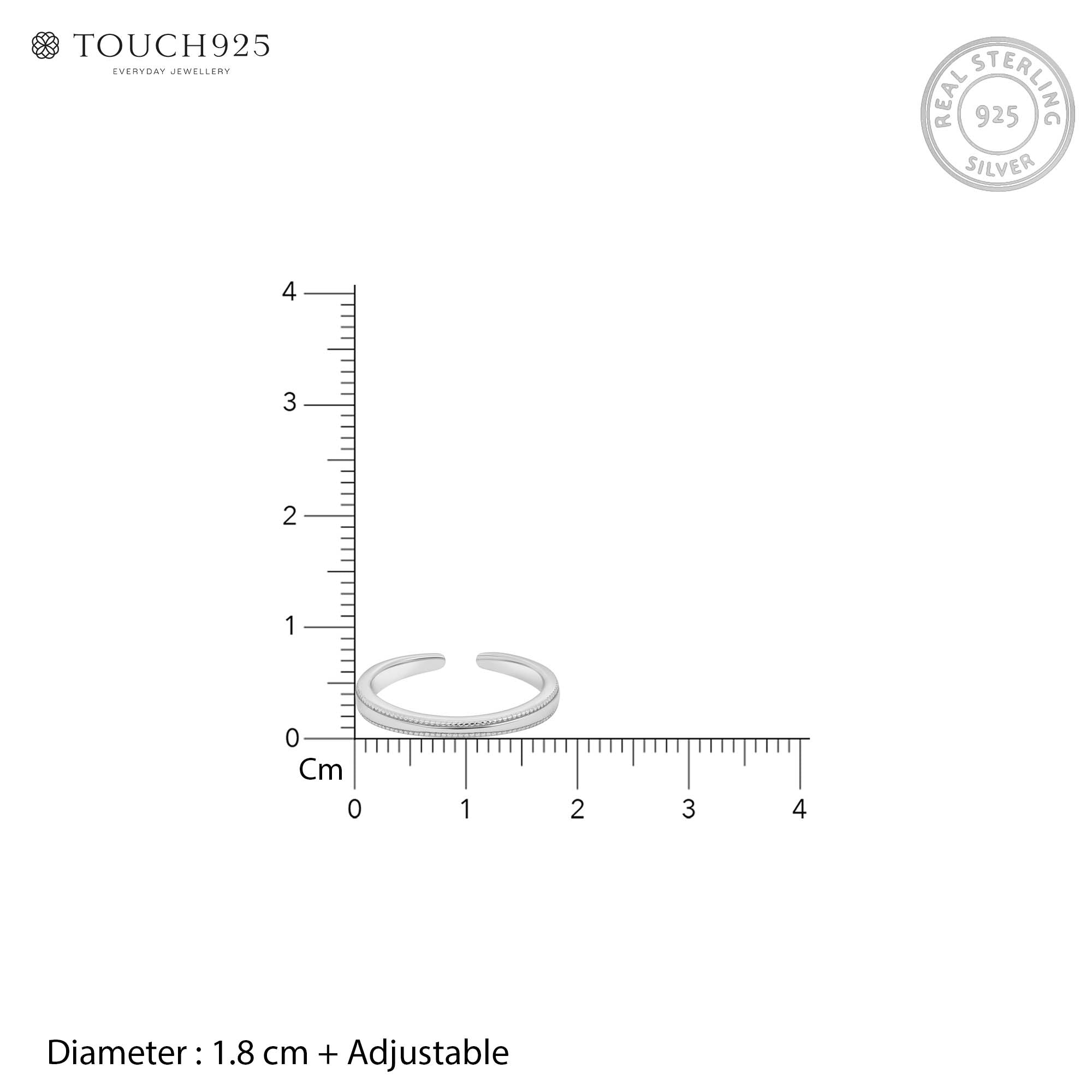 Serene Silver Toe Ring