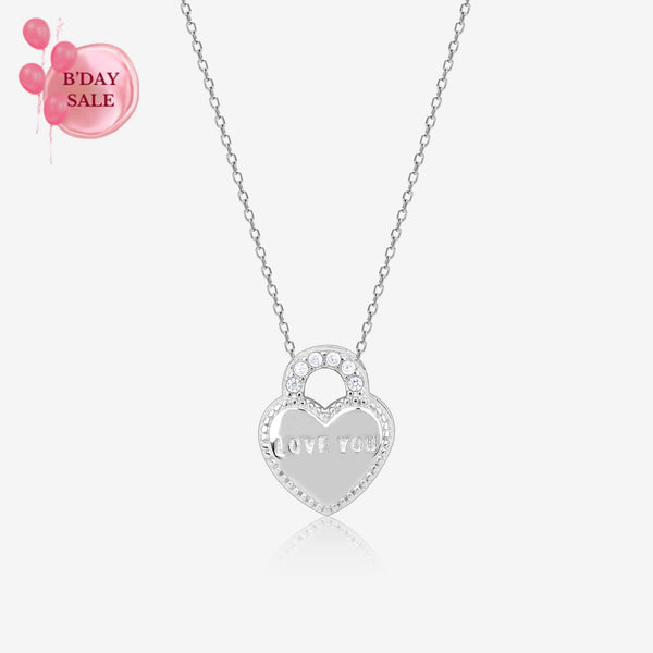 Chunky Heart Silver Chain Locket - Touch925