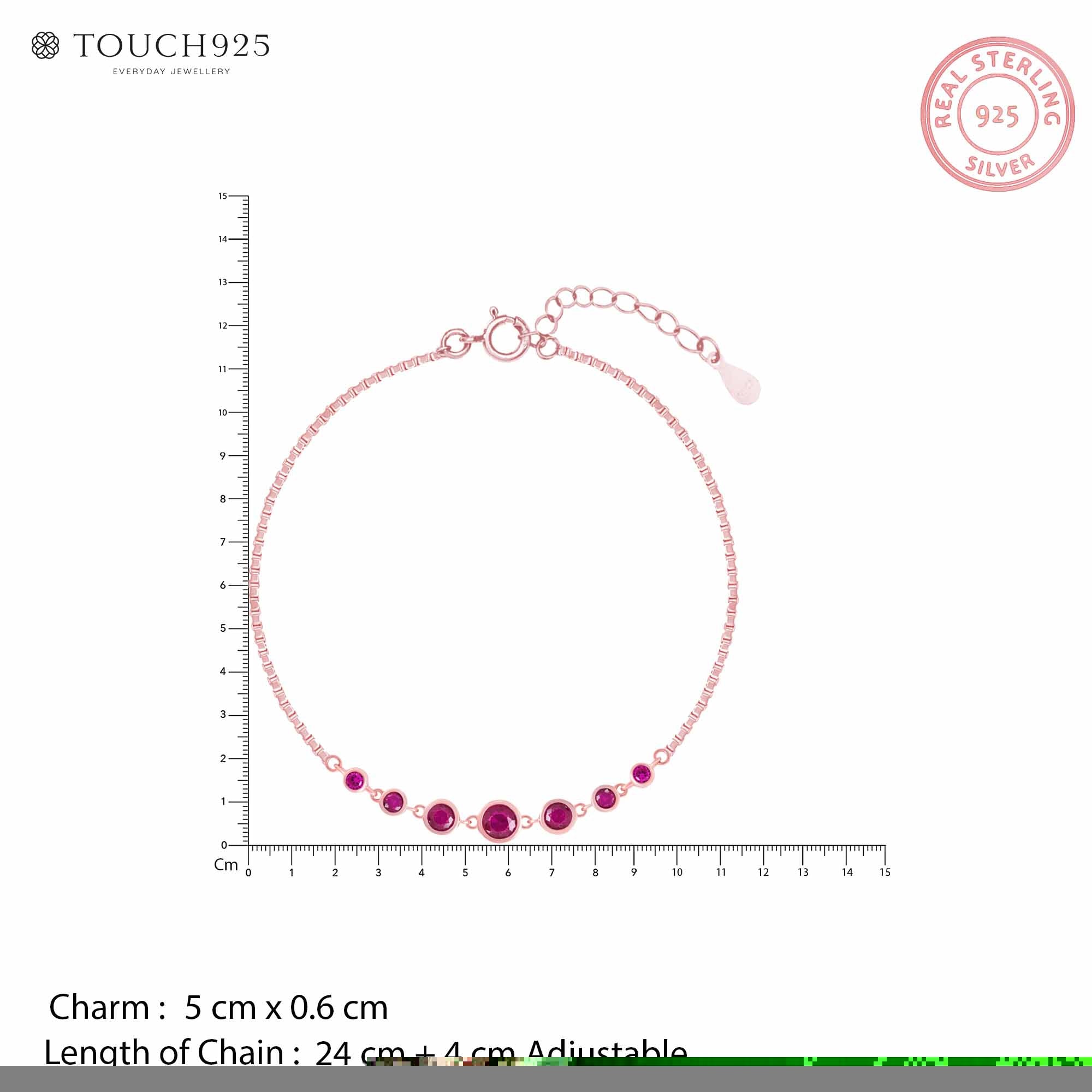 Crimson Silver Anklet