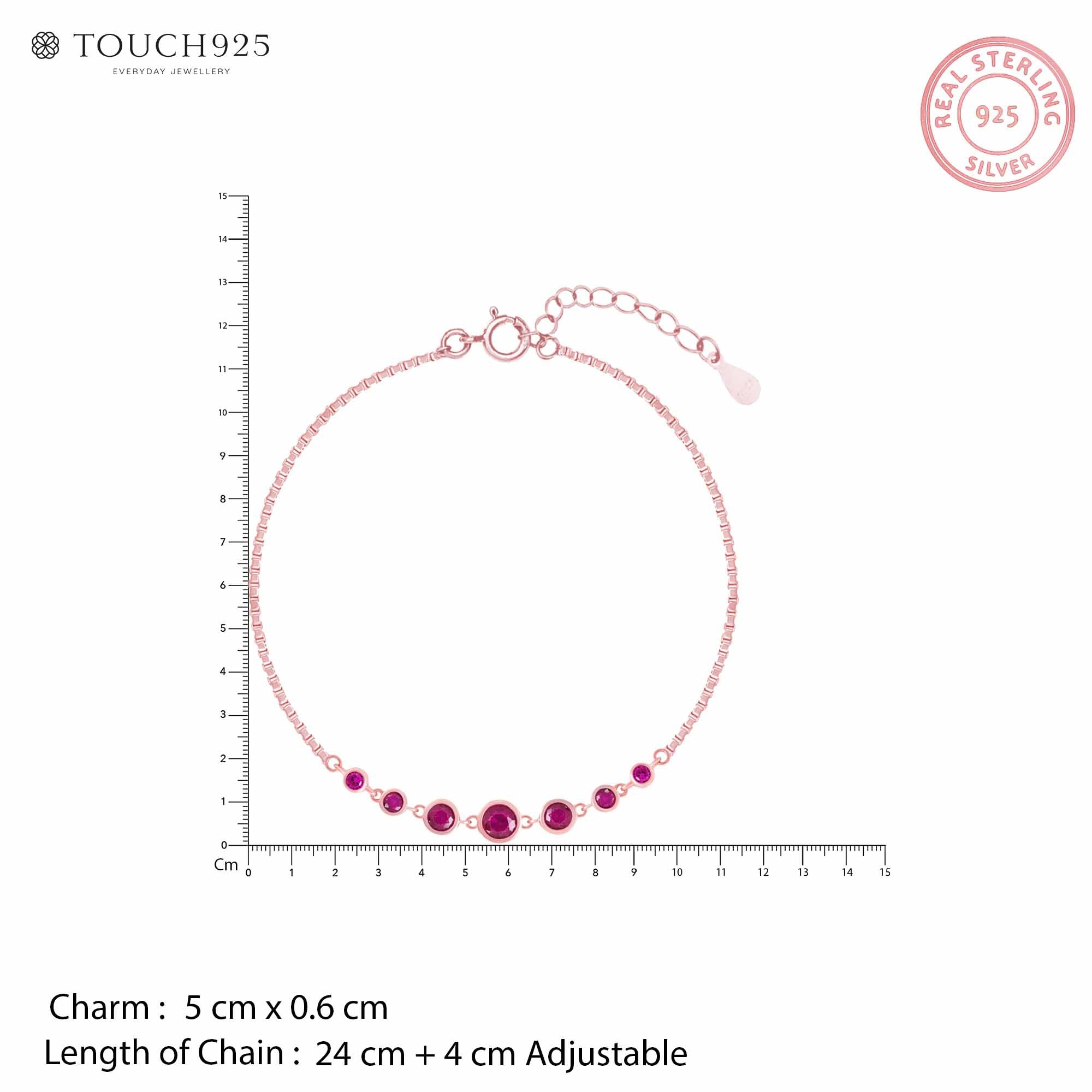 Crimson Silver Anklet