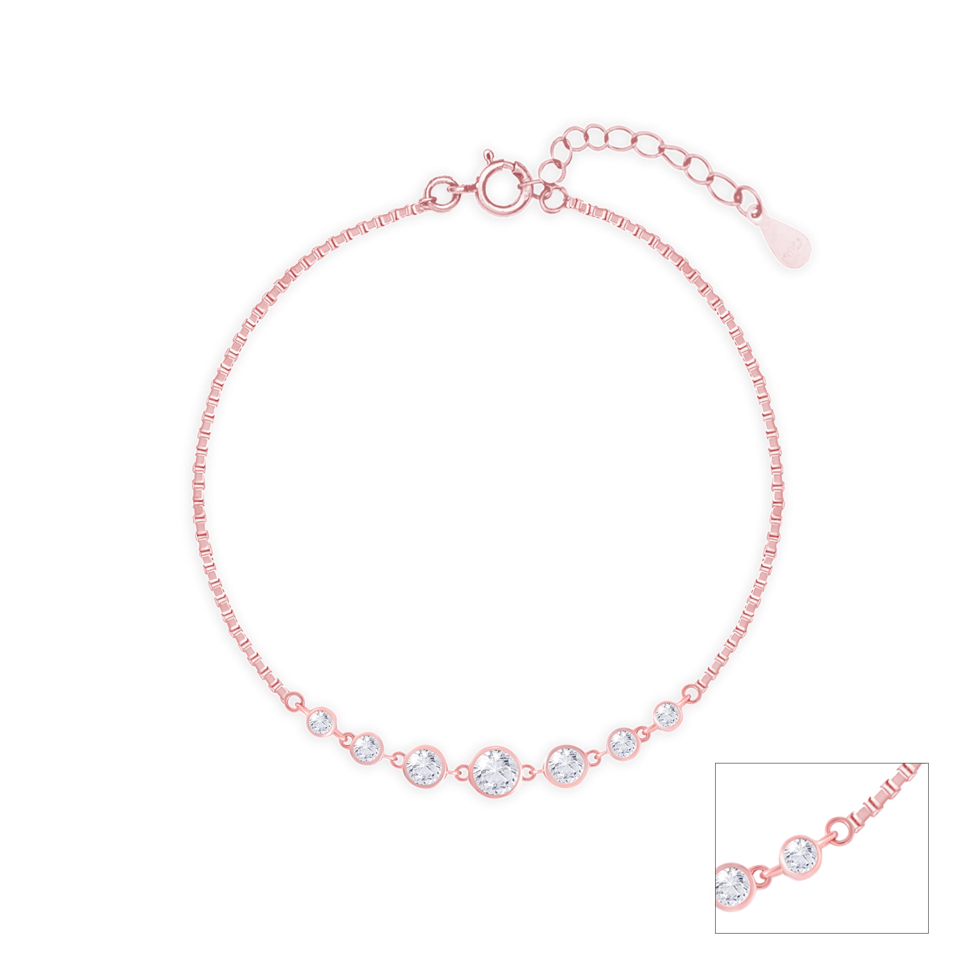 Crimson Silver Anklet