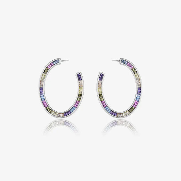 Prismatic Elegance Hoops