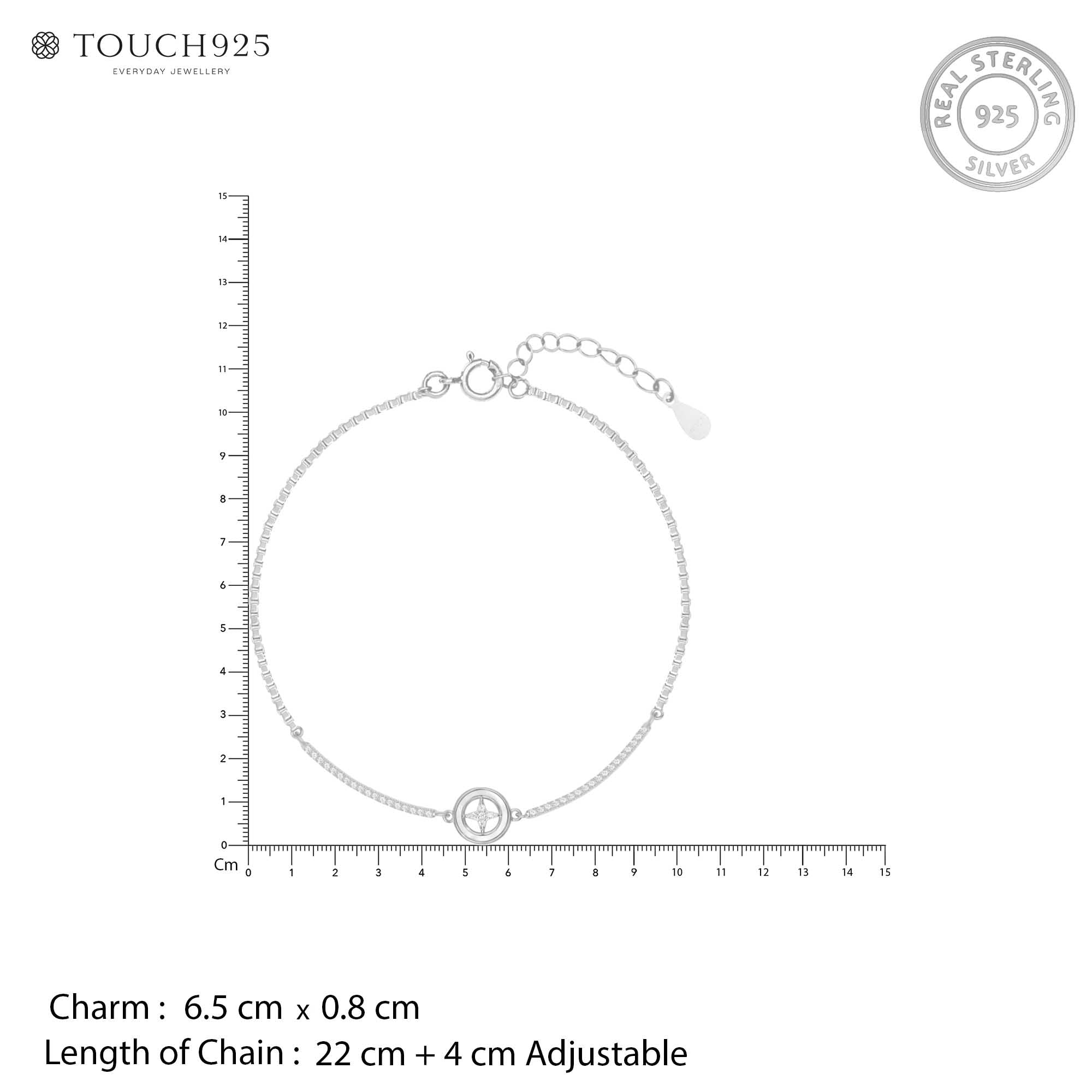 Aurora Star Silver Anklet