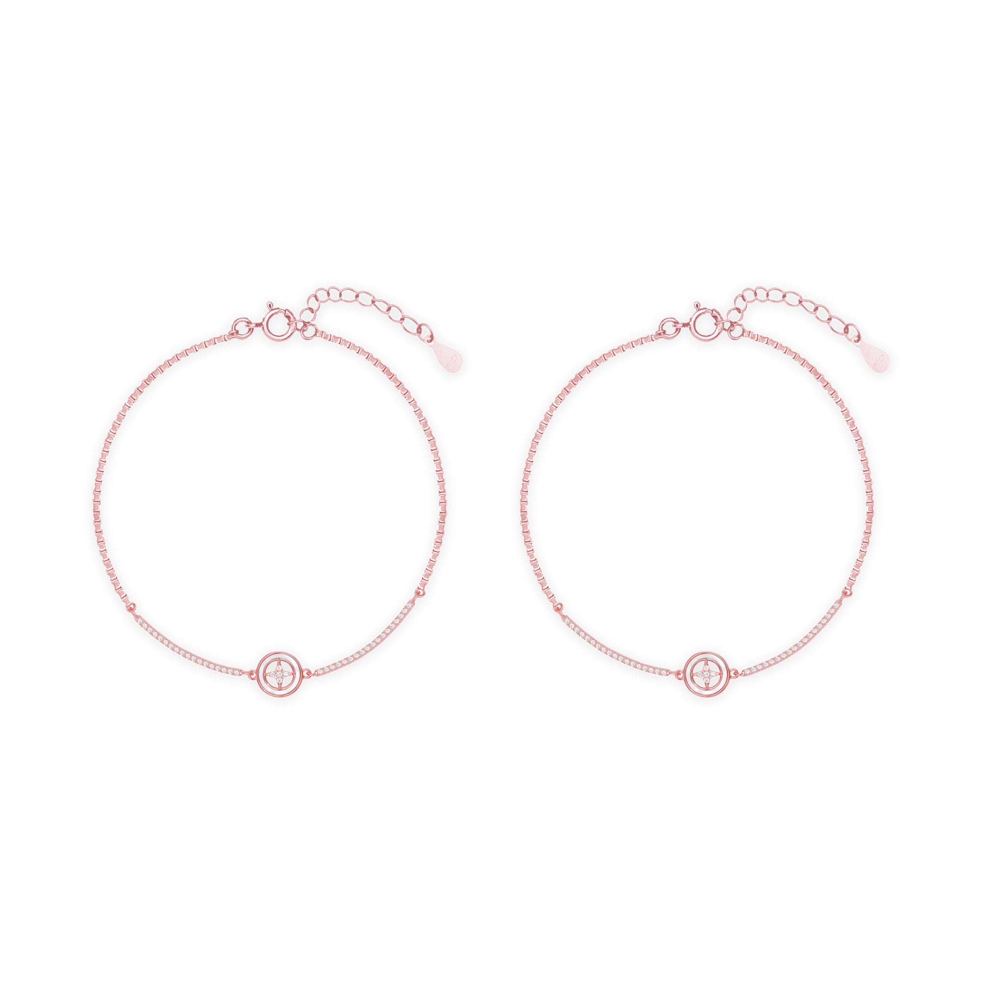 Aurora Star Silver Anklet