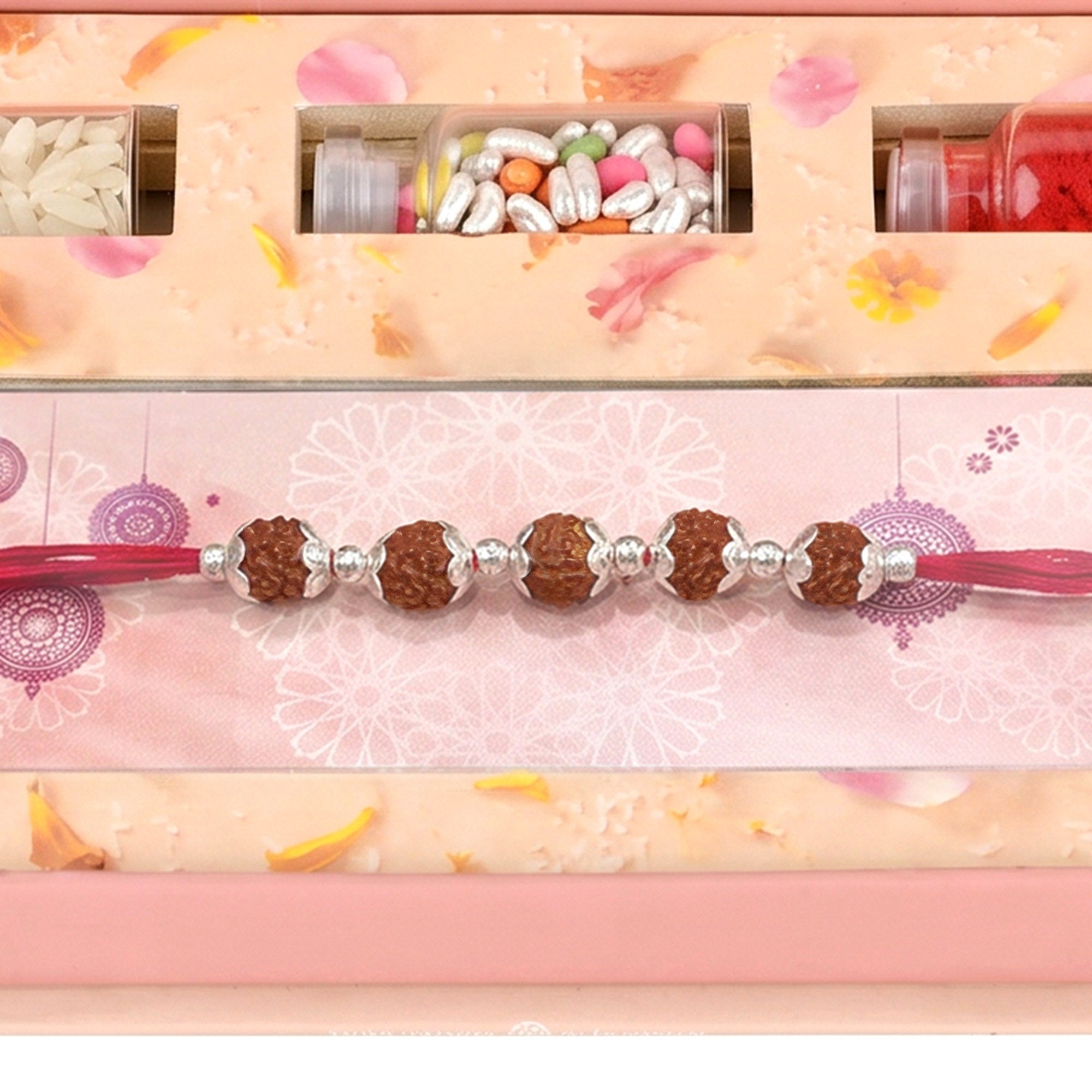 Panch Rudraksha Rakhi Gift Box