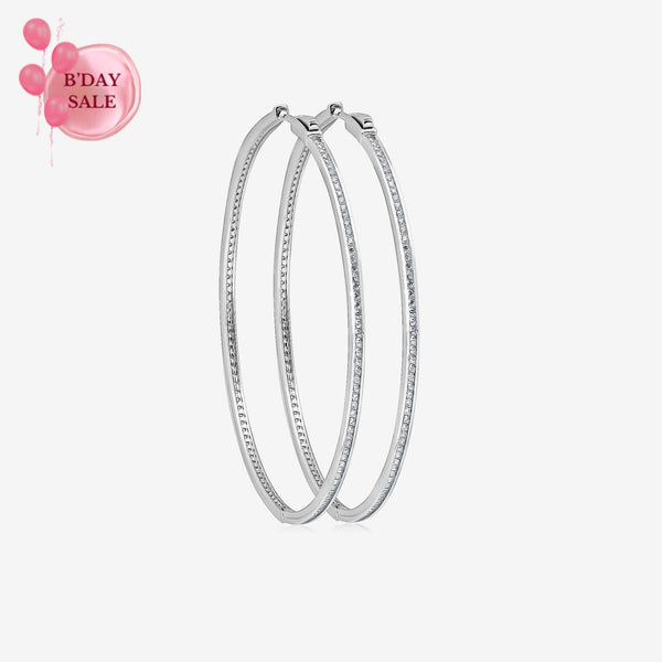 Minimalist Silver Hoops - Touch925