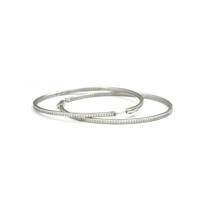 Minimalist Silver Hoops - Touch925