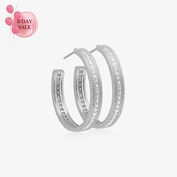 Dazzling Elegance Chunky CZ C-Hoop - Touch925