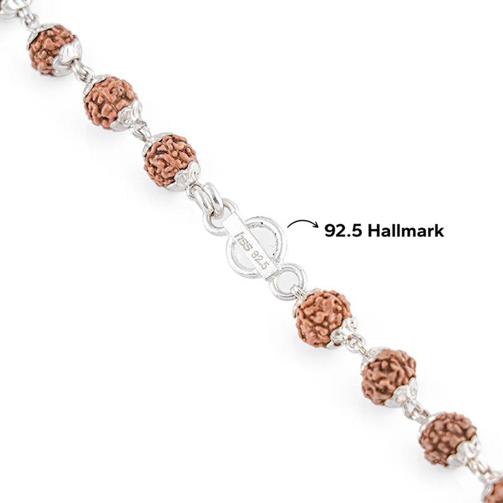 Harmony Rudraksha Silver Chain