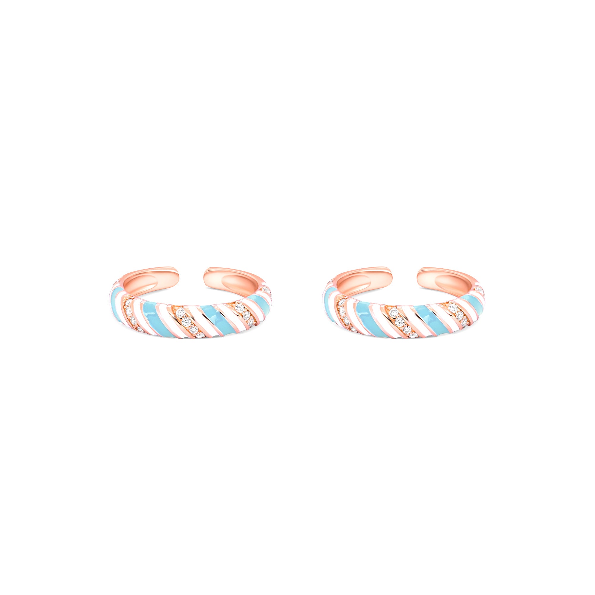 Candy Swirl Silver Toe Ring