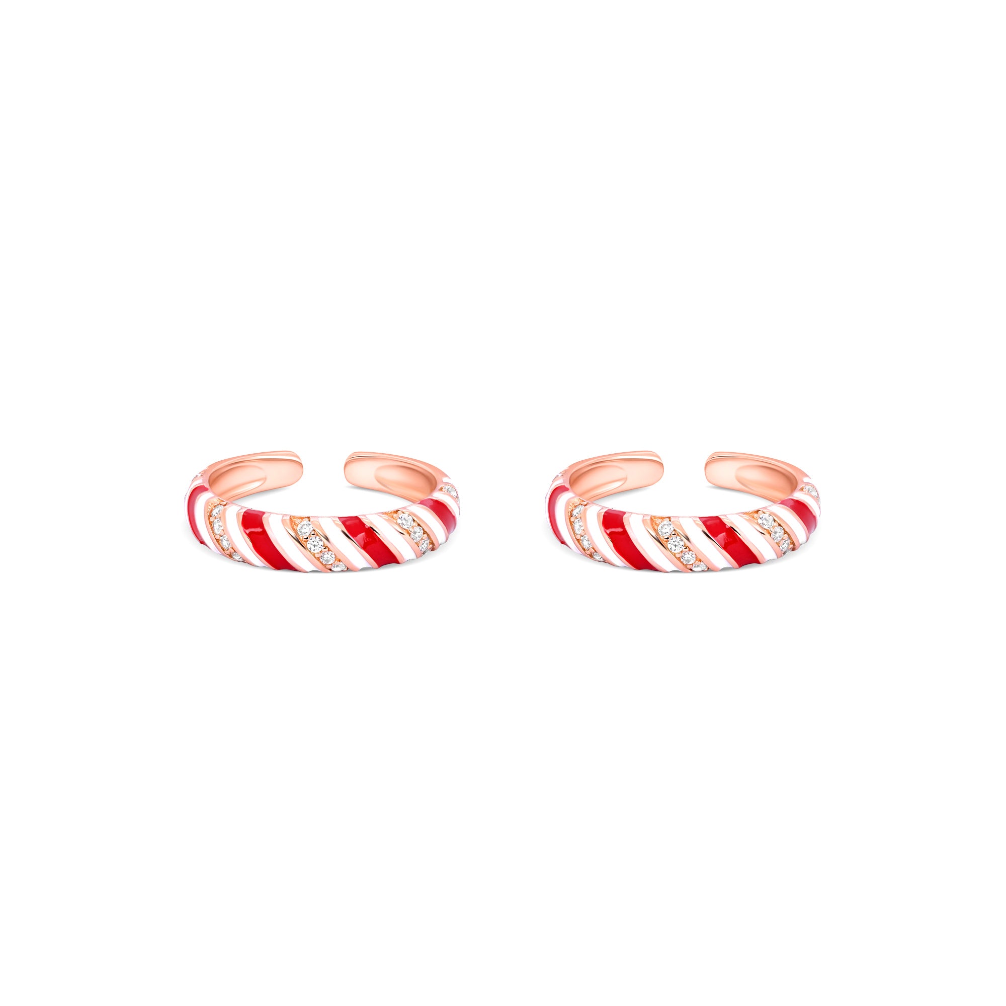 Candy Swirl Silver Toe Ring
