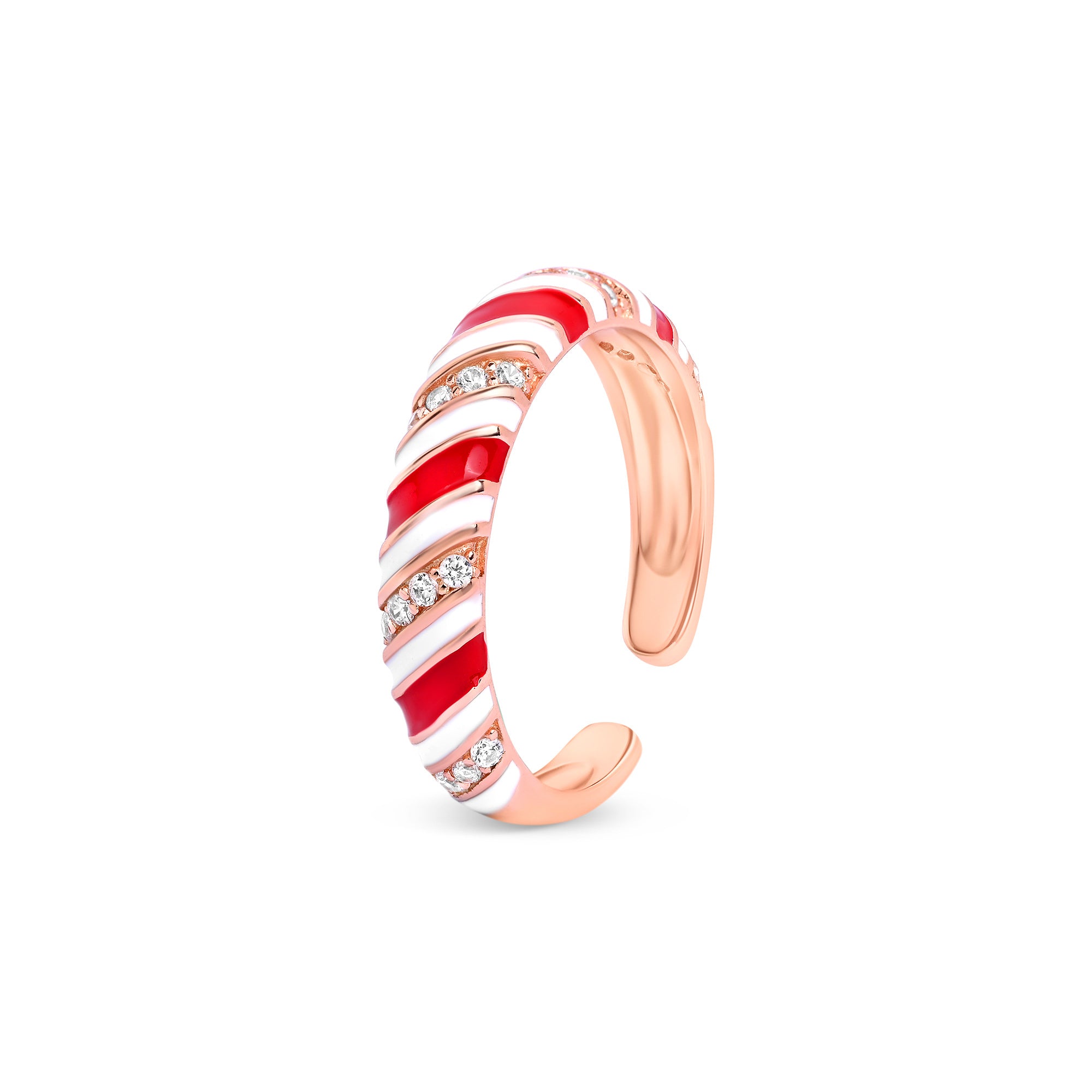 Candy Swirl Silver Toe Ring