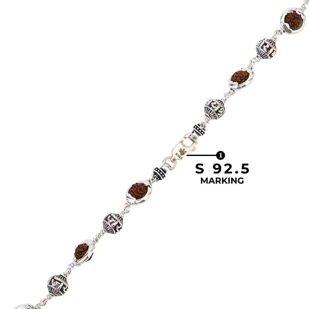 Sacred Rudraksha Silver Chain