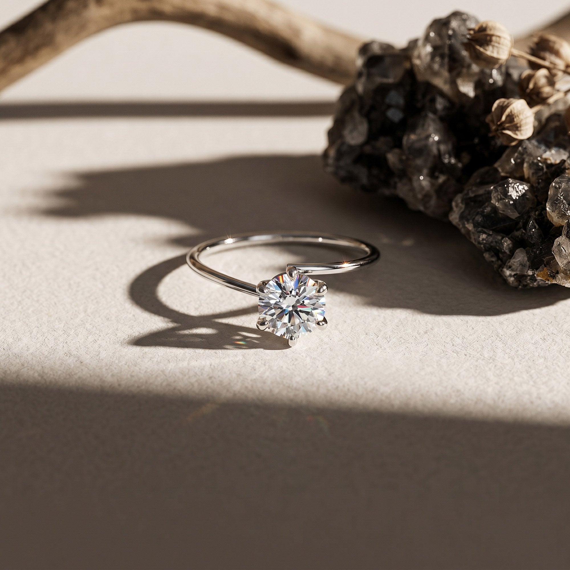 Classic Solitaire Zircon Helix Hoop