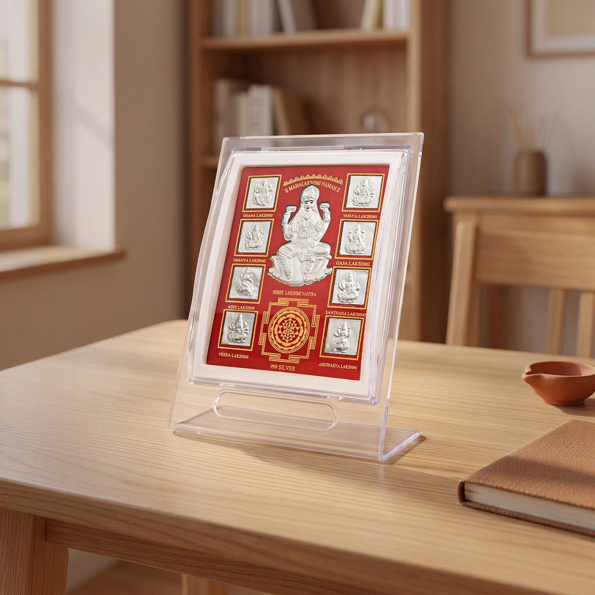 999 Silver Ashta Lakshmi Yantra Frame