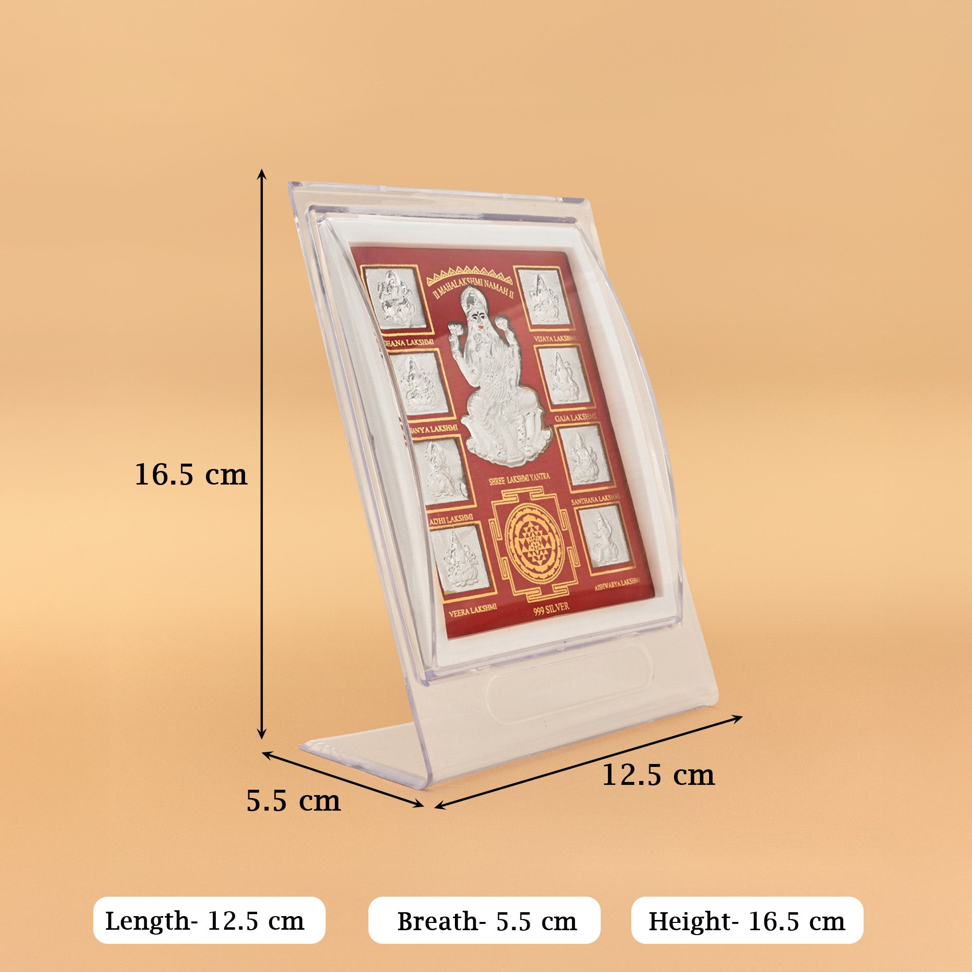 999 Silver Ashta Lakshmi Yantra Frame