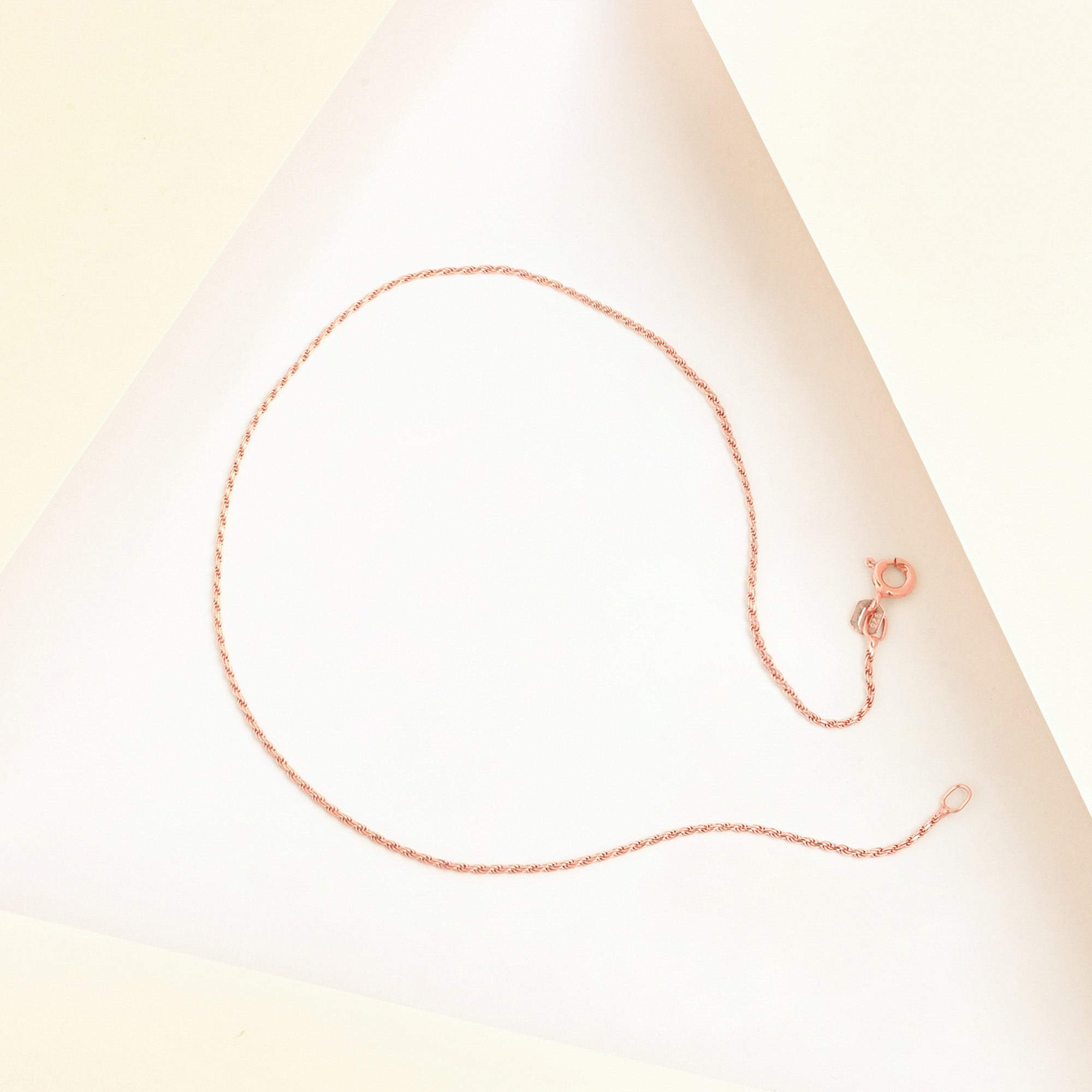 Twist Weave Silver Anklet