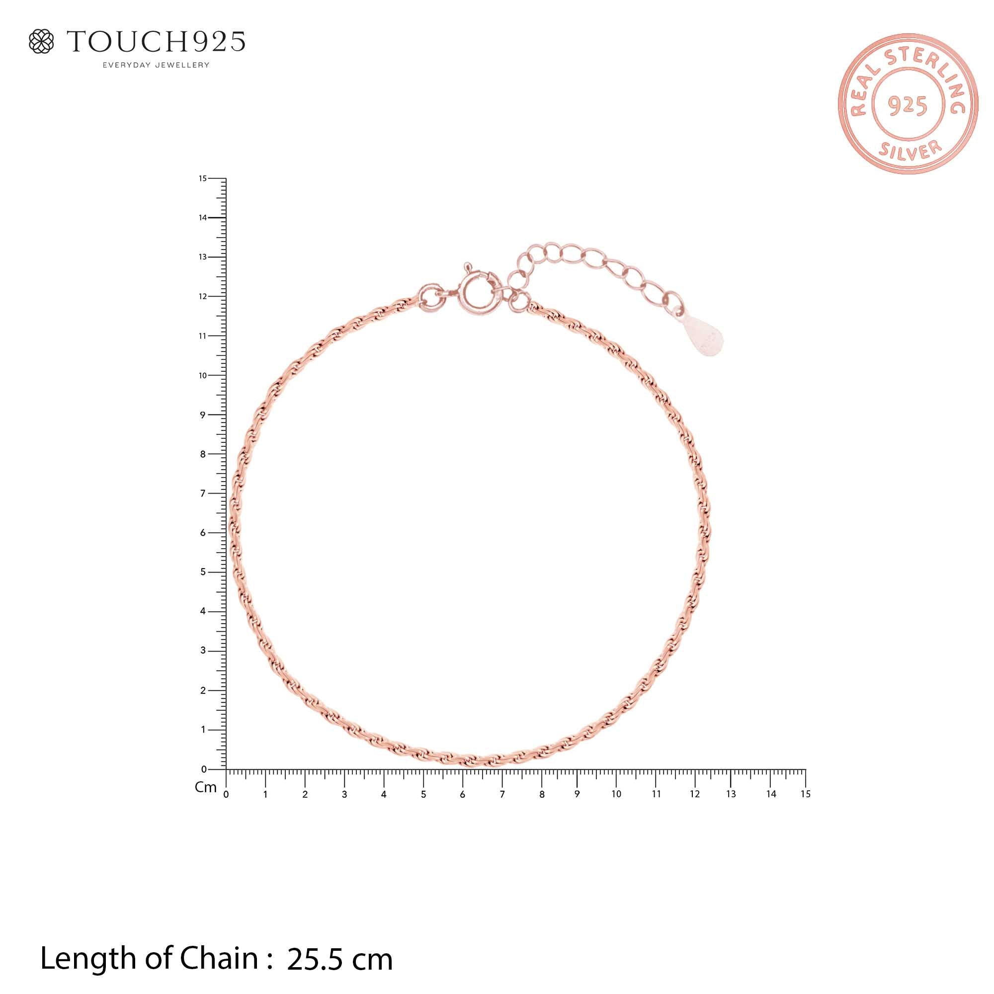 Twist Weave Silver Anklet