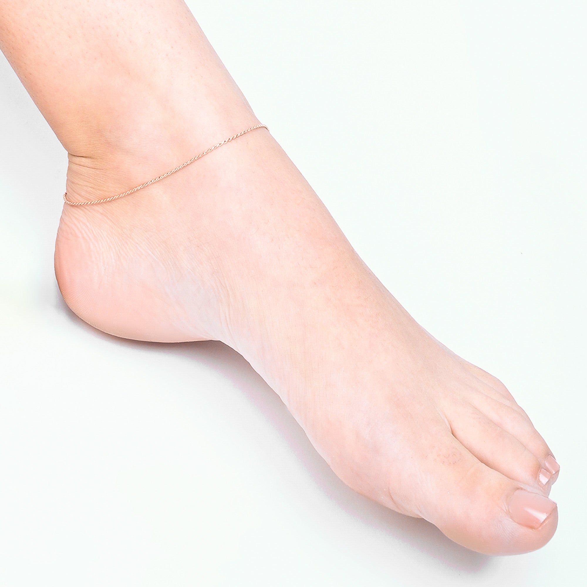 Twist Weave Silver Anklet