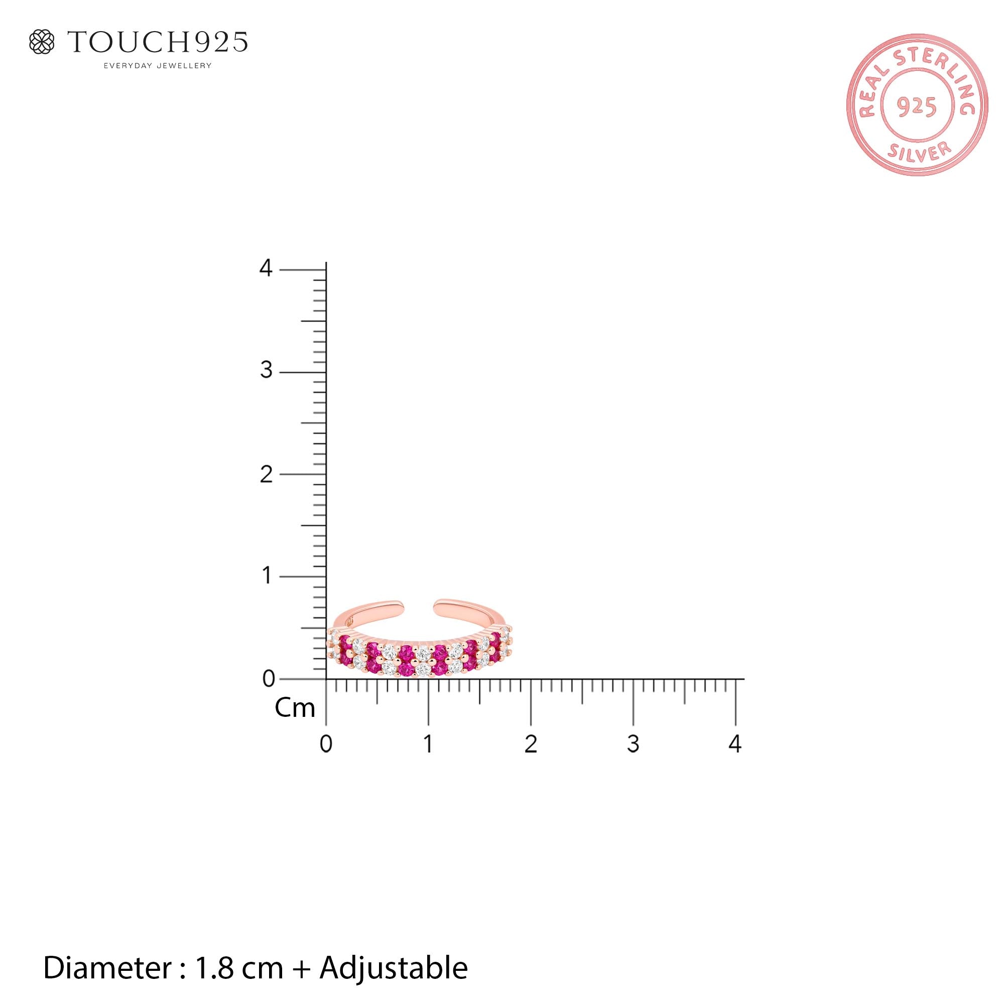 Rosé Luxe Silver Toe Ring