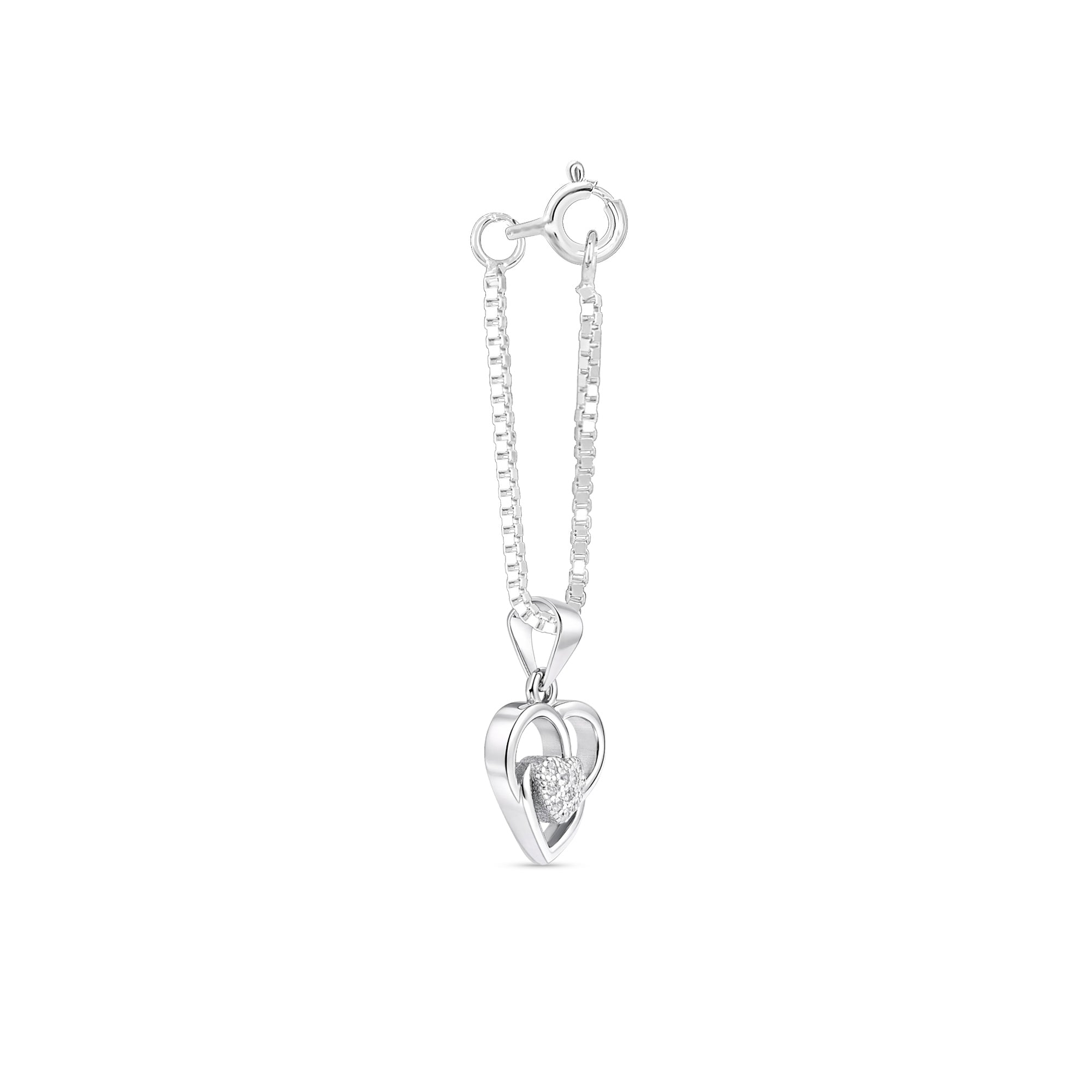 Interlocked Heart Charm