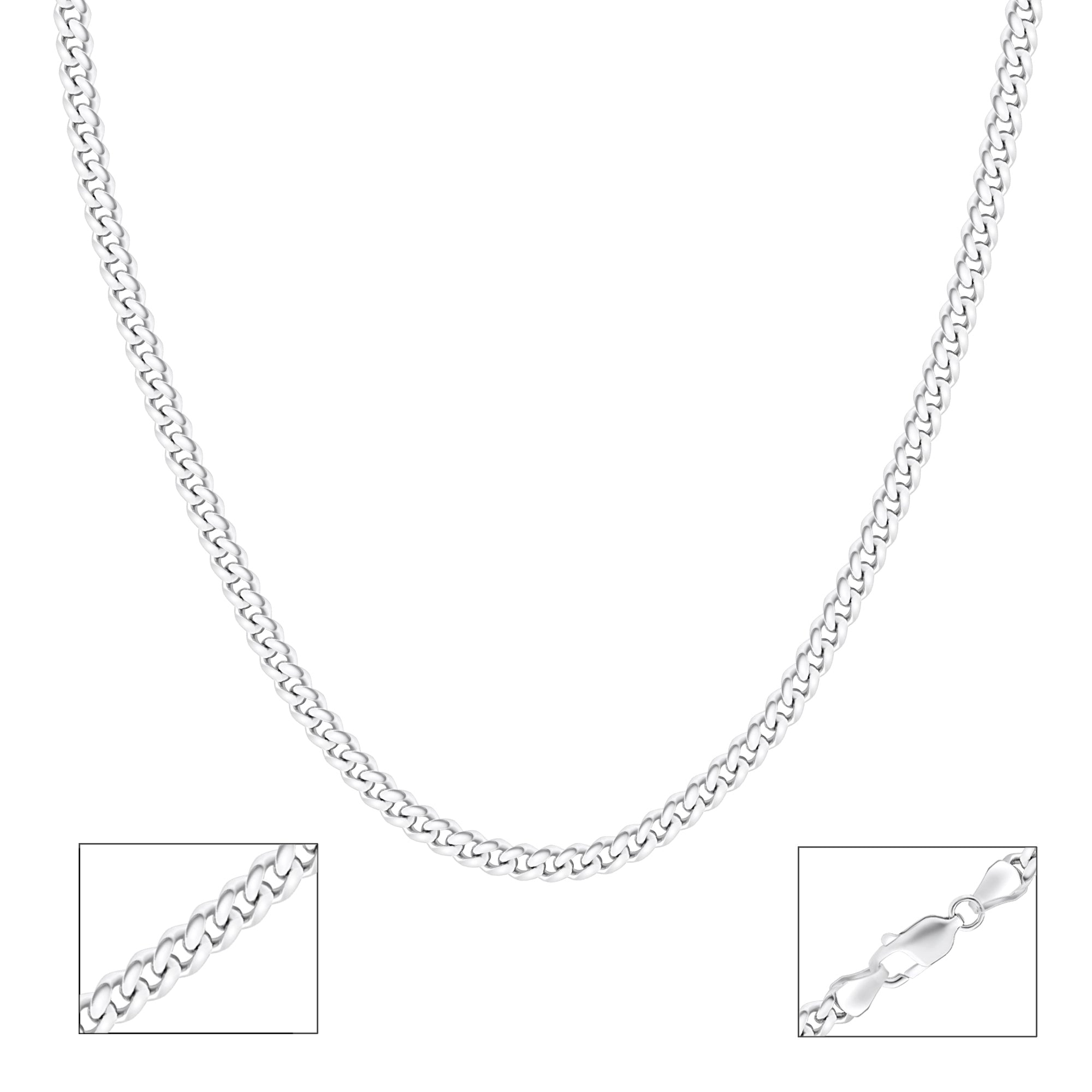 Italian Curb Silver Chain