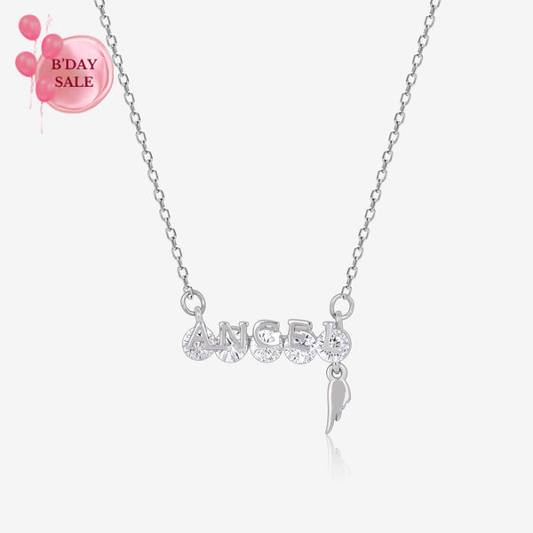 Angel CZ Studded Chain Locket - Touch925