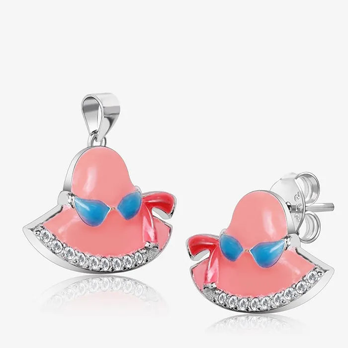 Pink Hat Pendant Set - Touch925