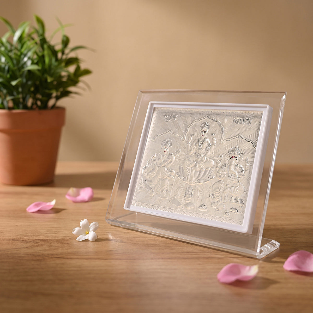 999 Silver Lakshmi Saraswati Ganesh Frame