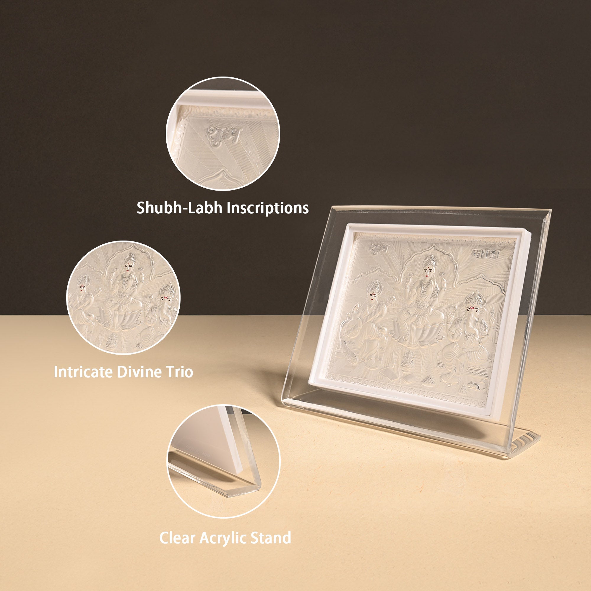 999 Silver Lakshmi Saraswati Ganesh Frame