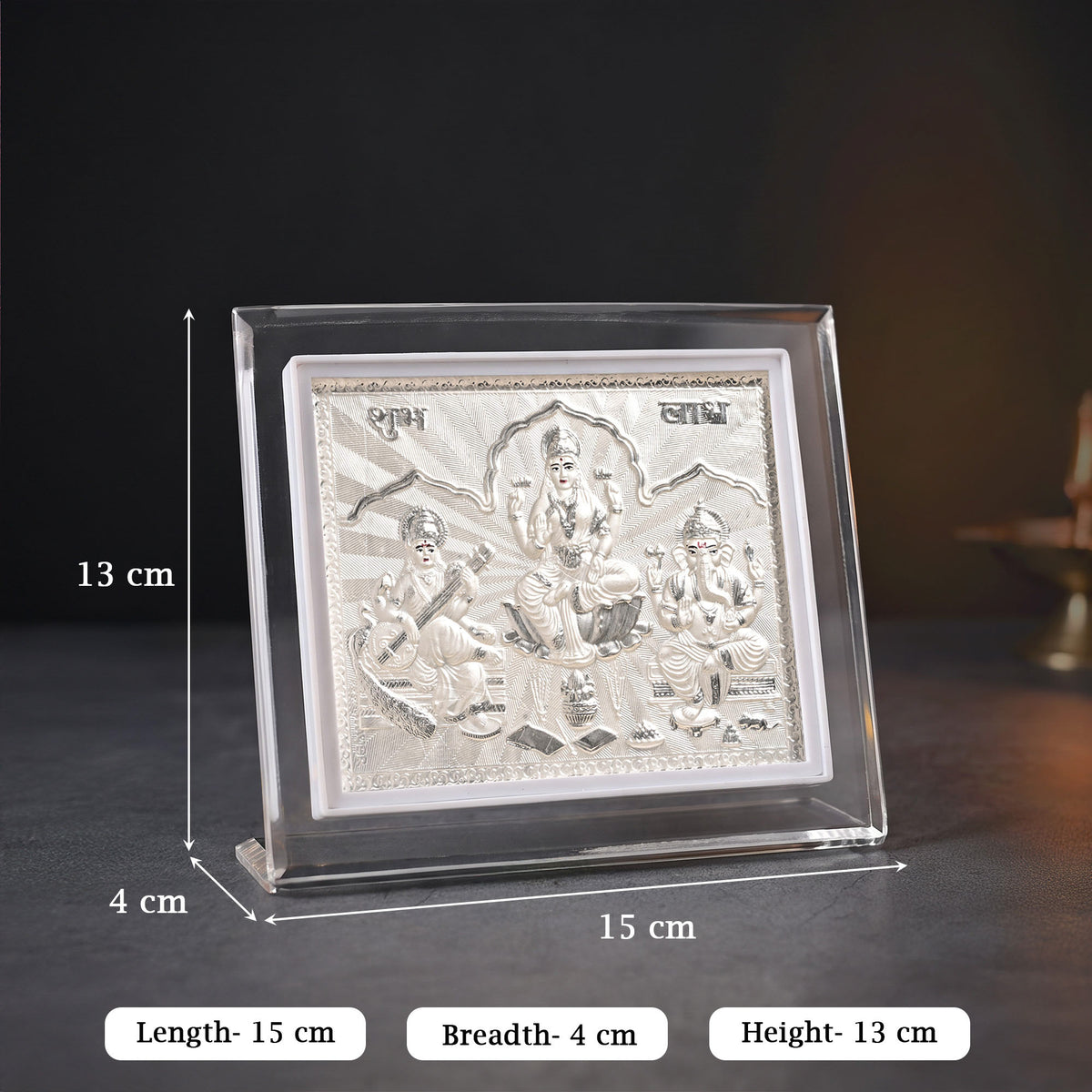 999 Silver Lakshmi Saraswati Ganesh Frame