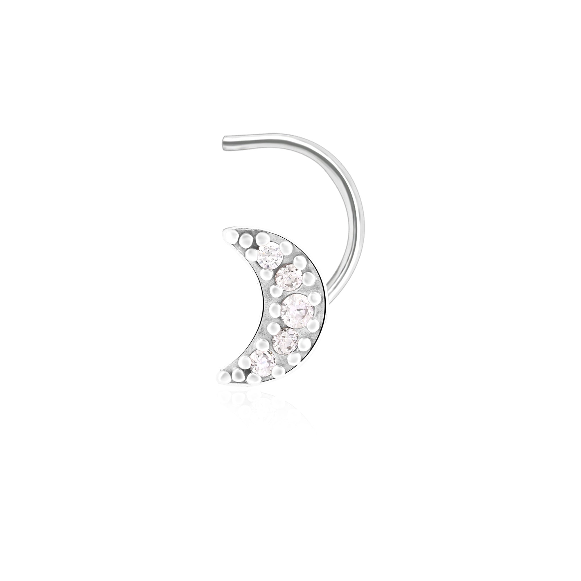 Crescent Glow Nose Pin