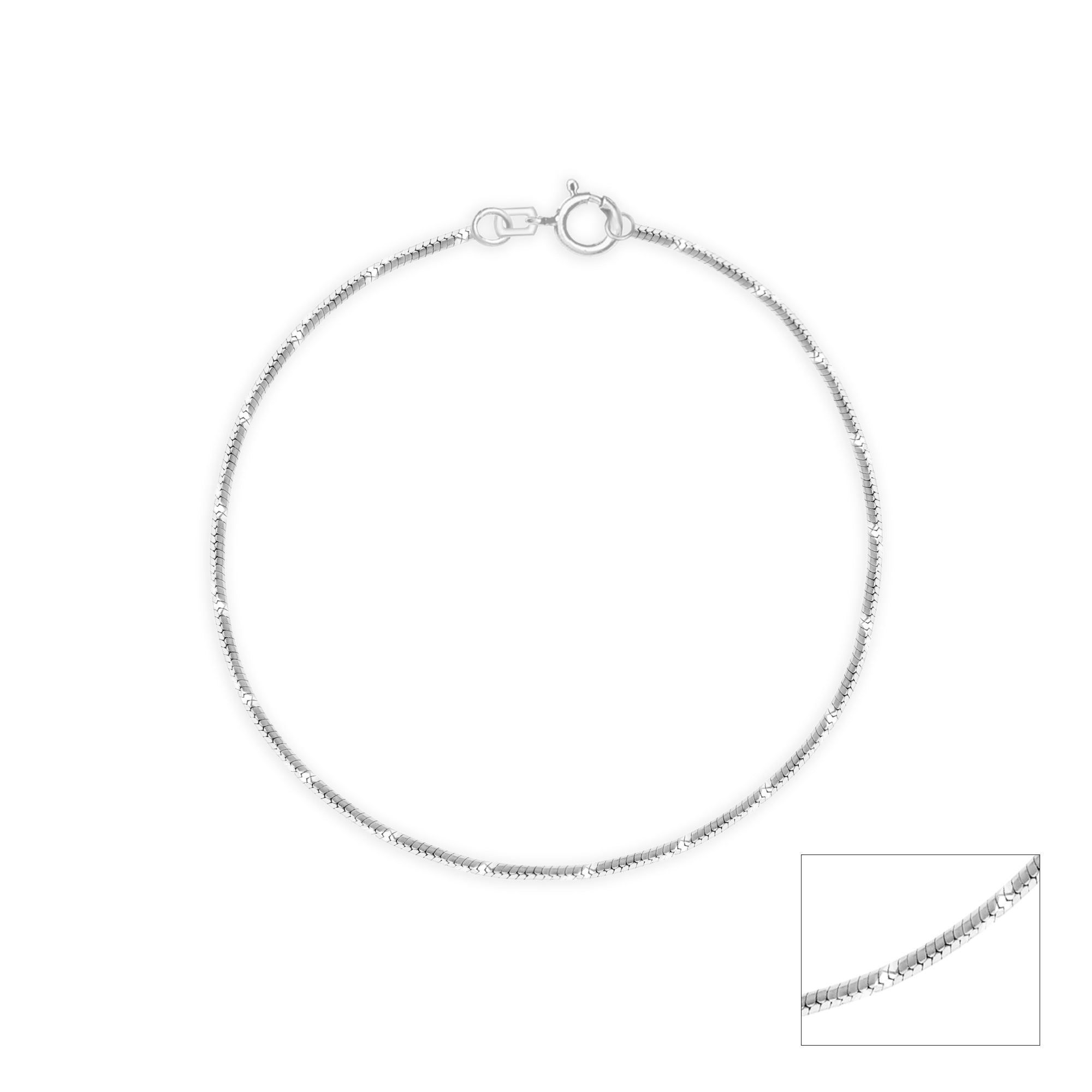 Shimmer Line Silver Anklet