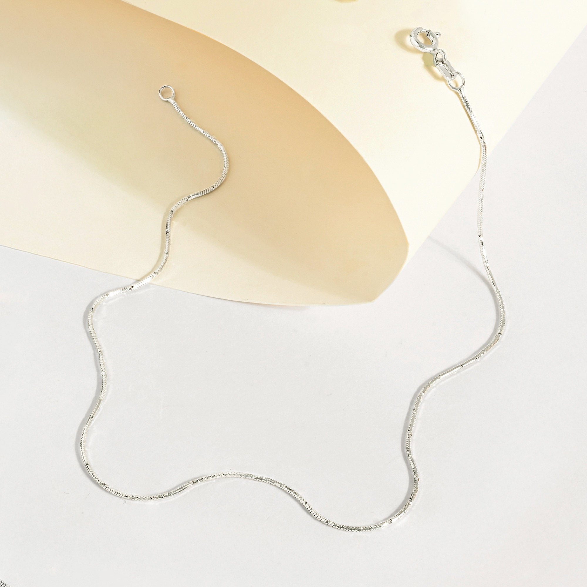 Shimmer Line Silver Anklet