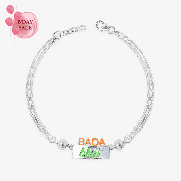 Silver Beads Bada Bhai Rakhi - Touch925