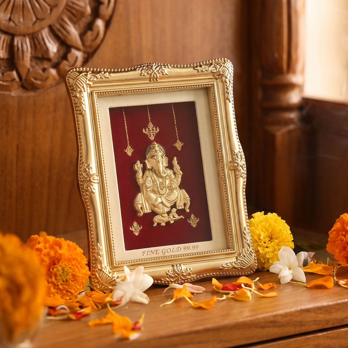 24K Gold Foil Ganesha Frame