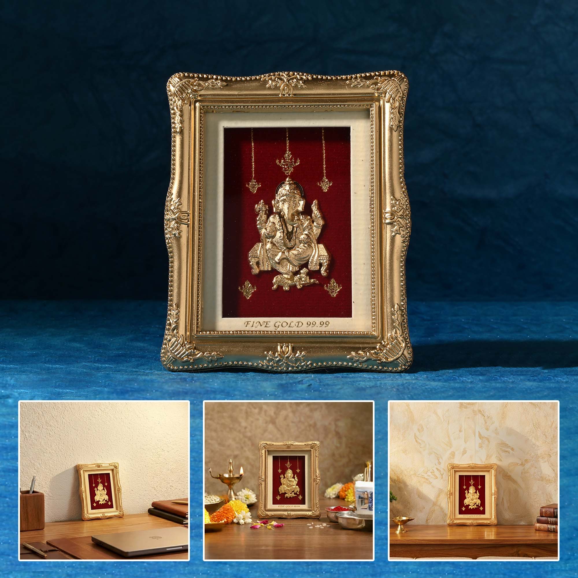 24K Gold Foil Ganesha Frame