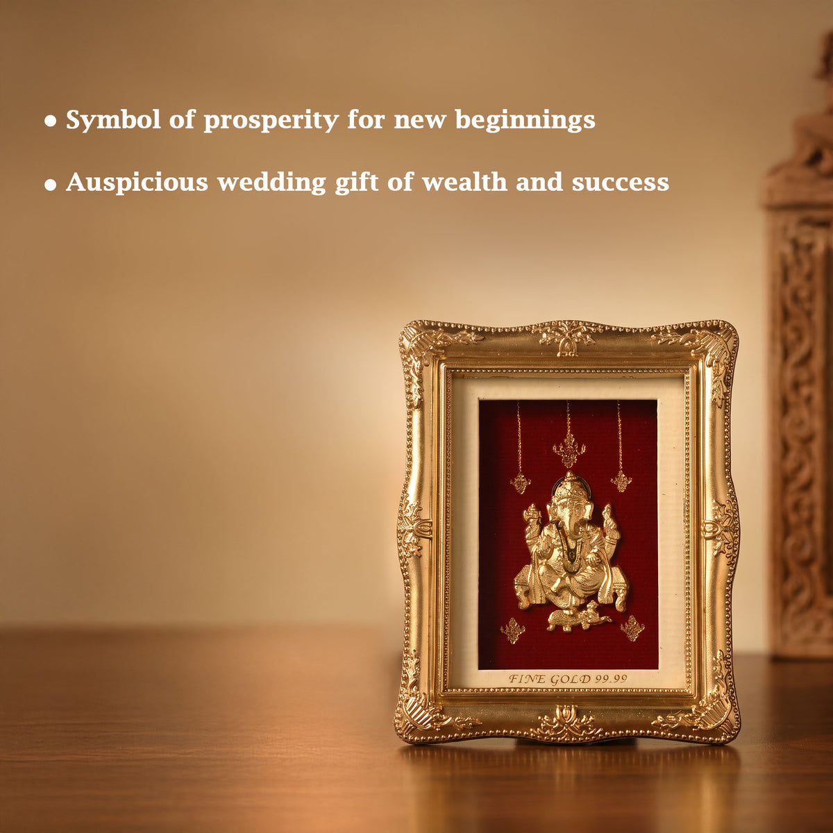 24K Gold Foil Ganesha Frame
