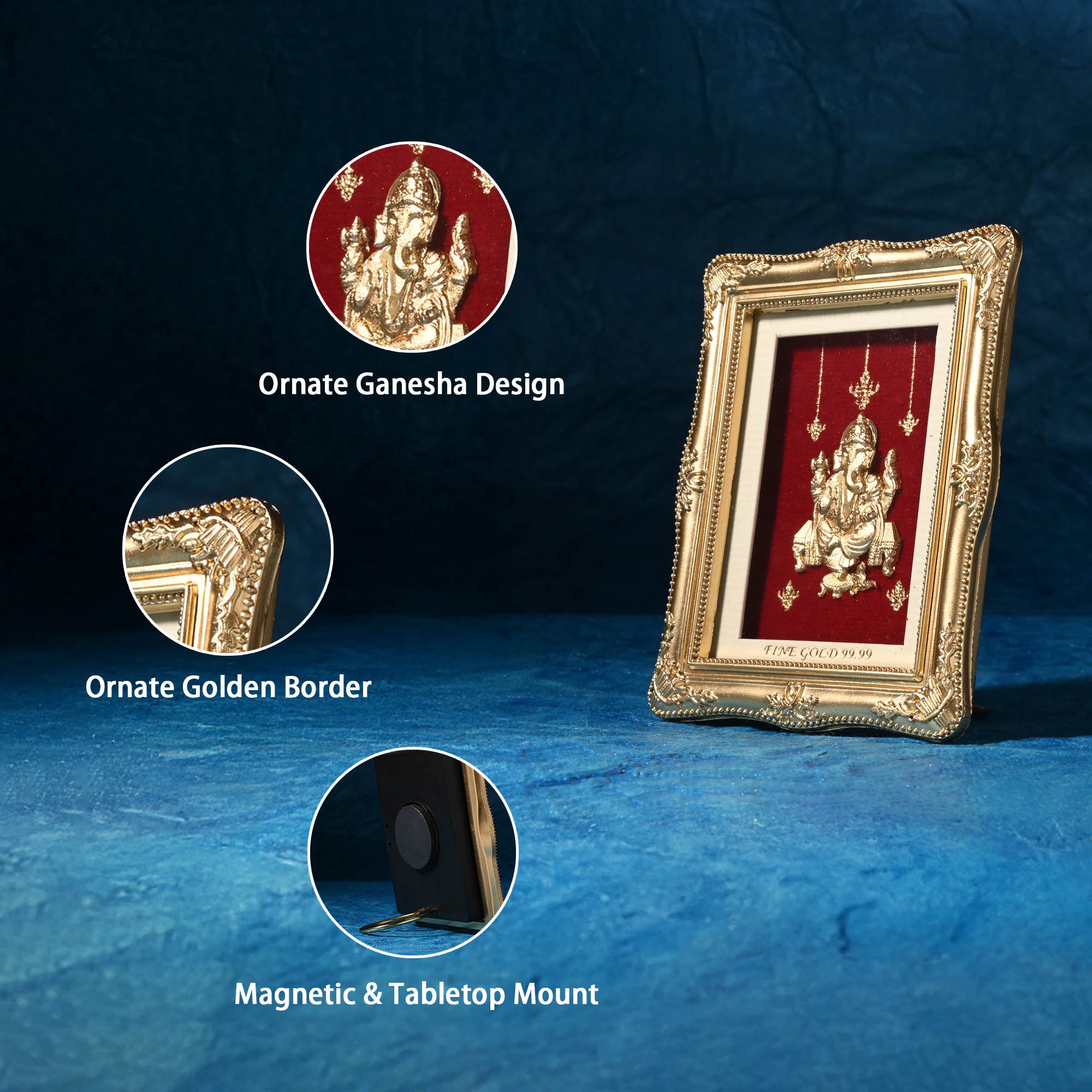 24K Gold Foil Ganesha Frame