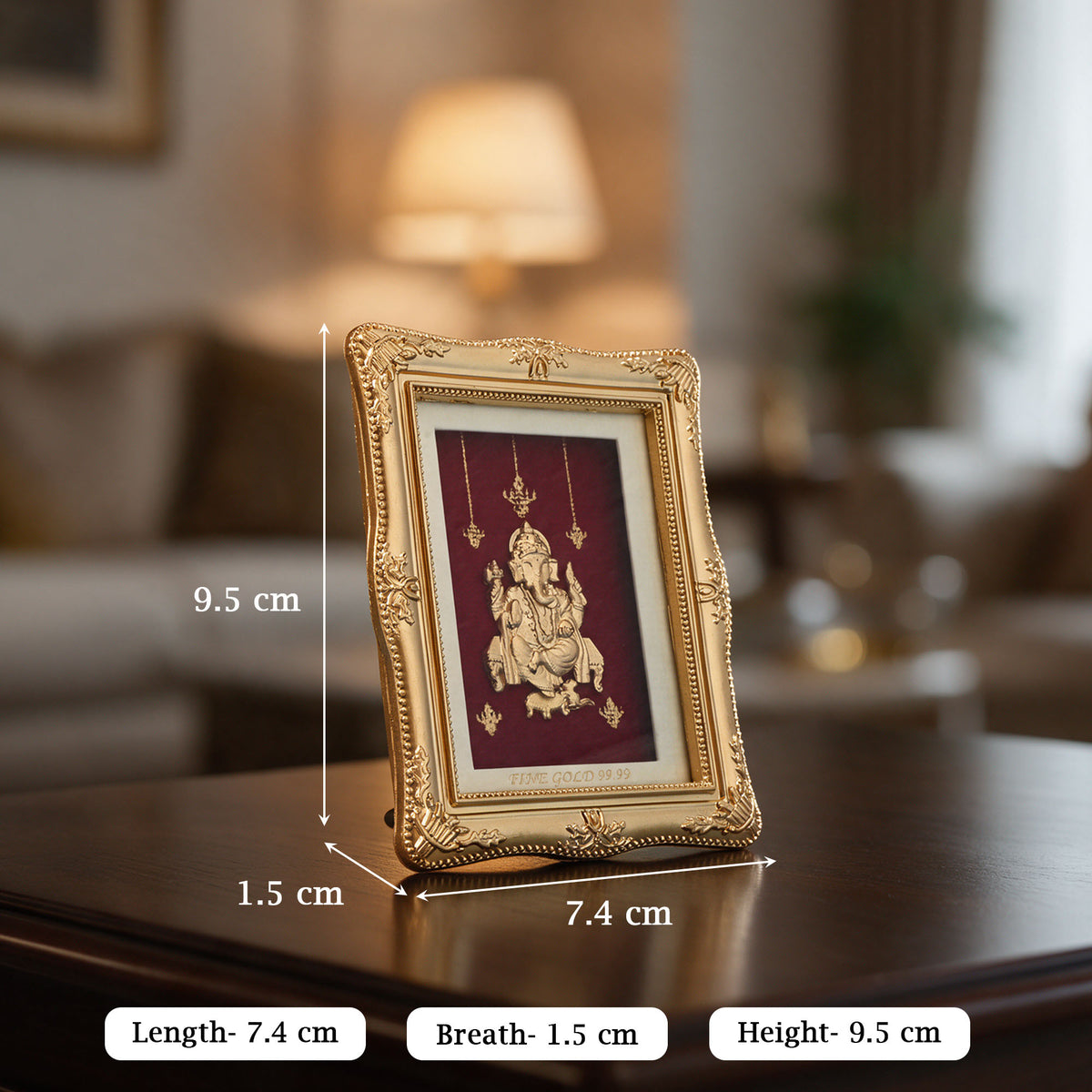 24K Gold Foil Ganesha Frame