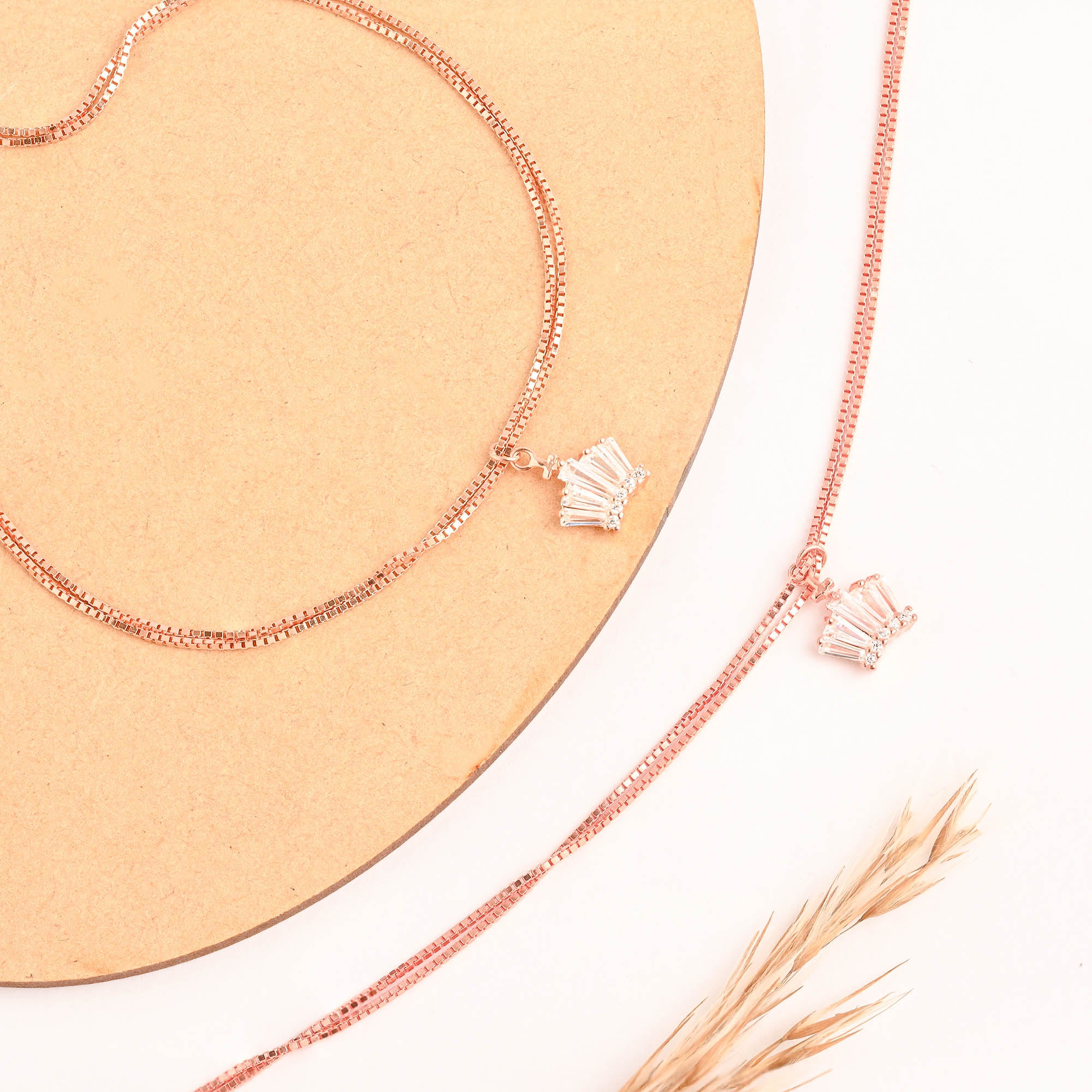 Crystal Flare Silver Anklet