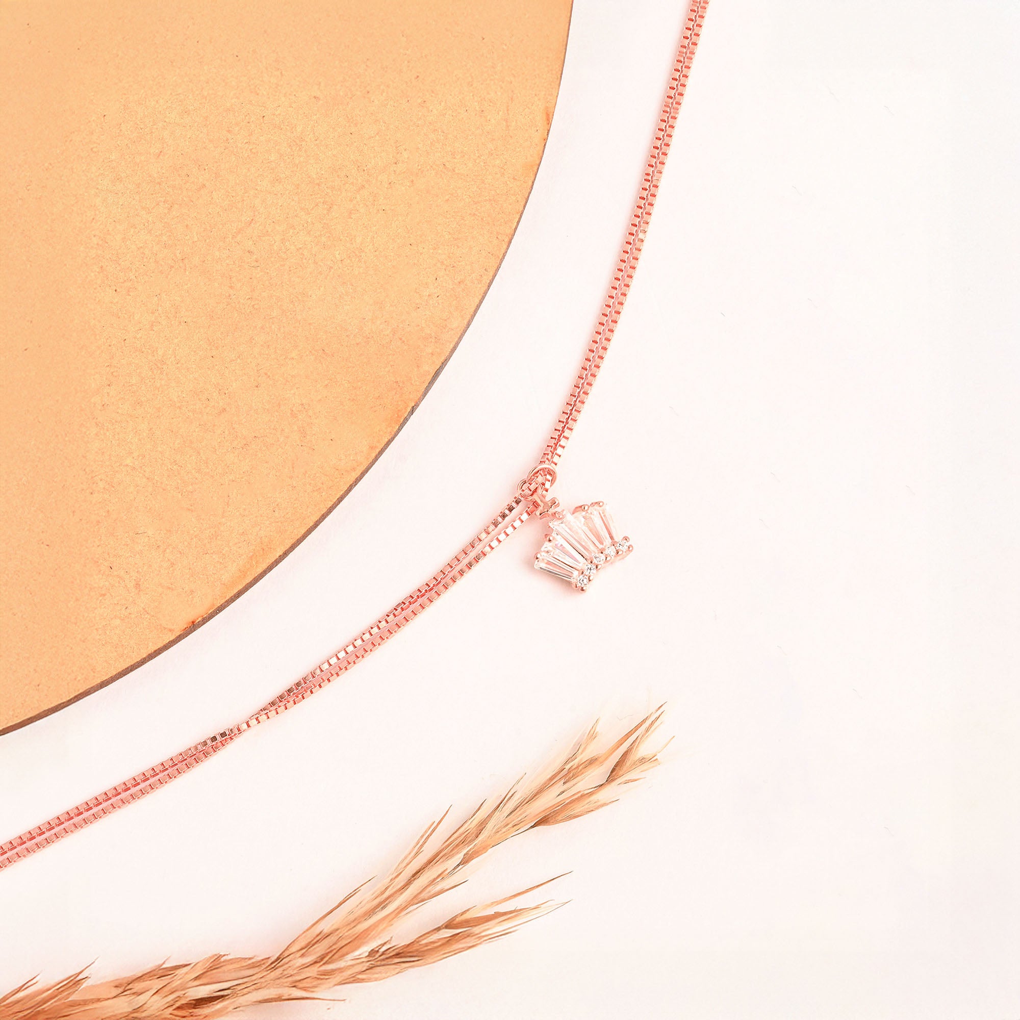 Crystal Flare Silver Anklet