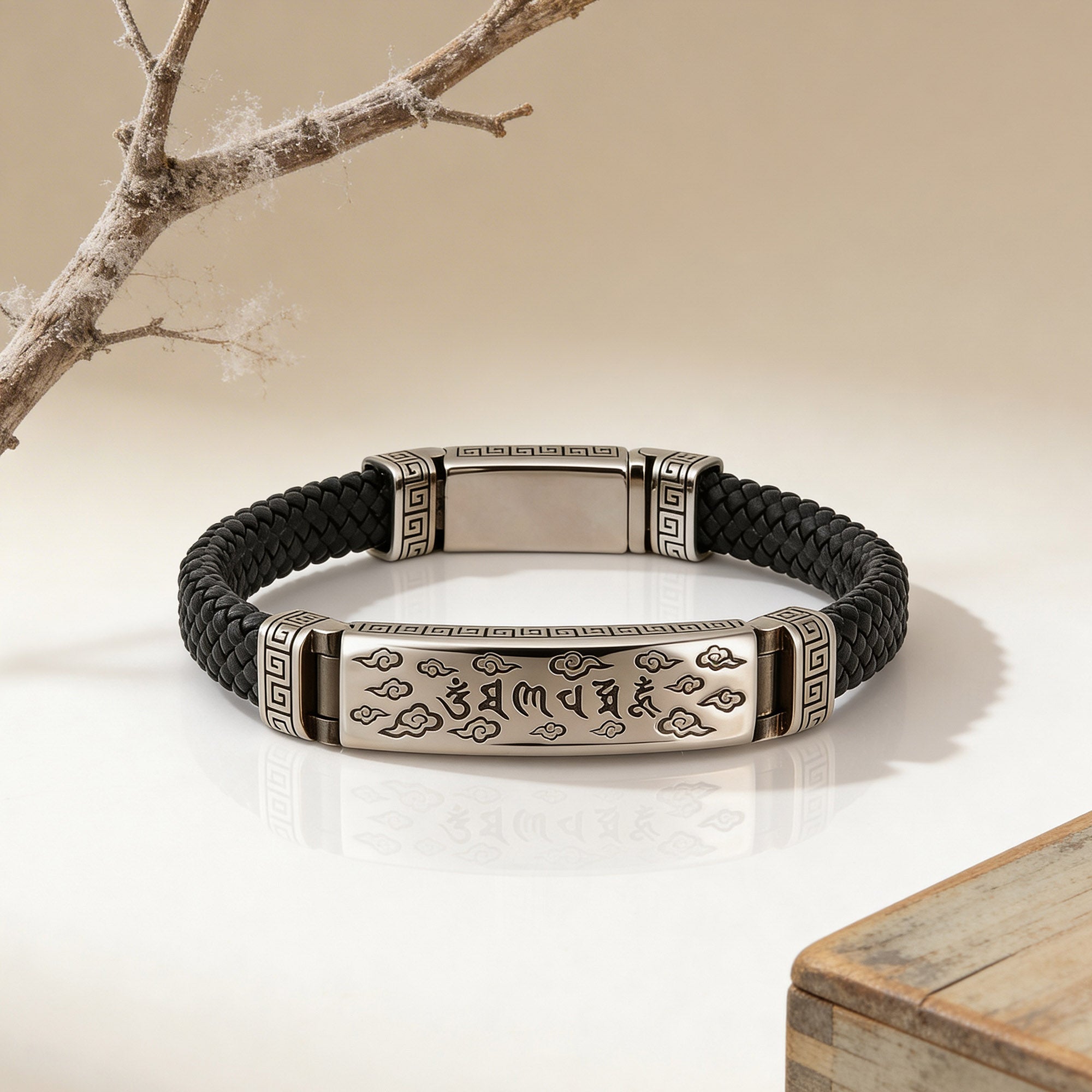 Mantra Braided Mens Kada