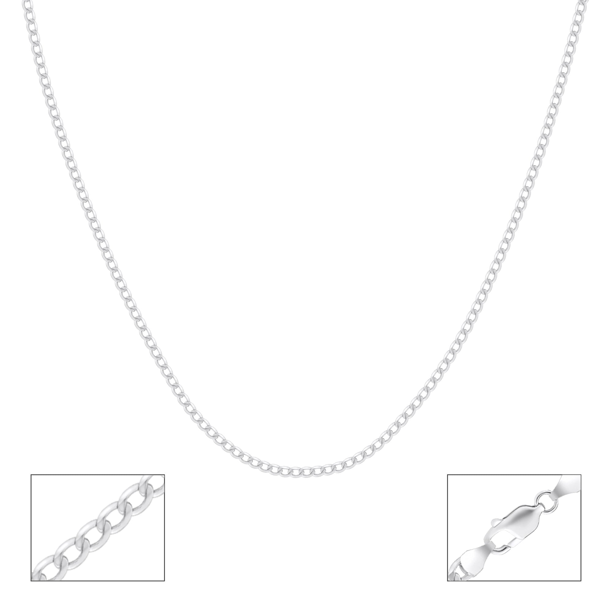 Signature Curb Silver Chain