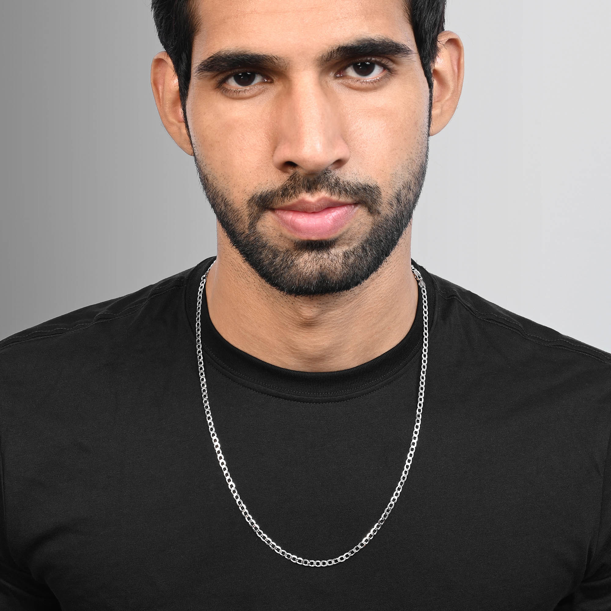 Signature Curb Silver Chain