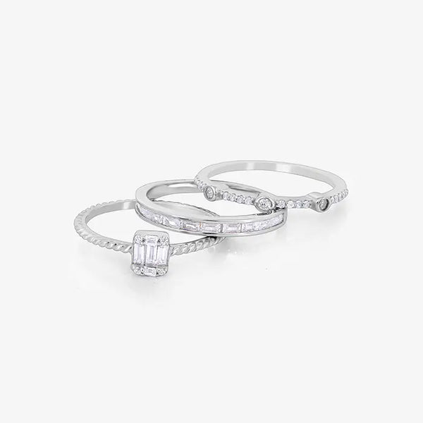 Silver Symphony Stack Rings